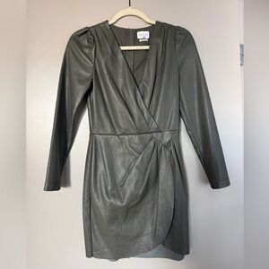 SAYLOR Black Faux Leather Dress